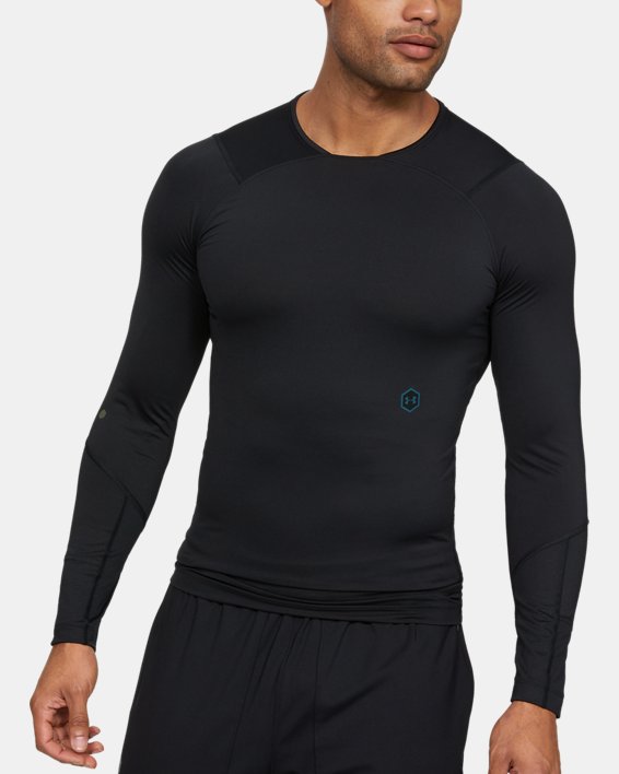 Men's UA RUSH™ Compression Long Sleeve, Black, pdpMainDesktop image number 1